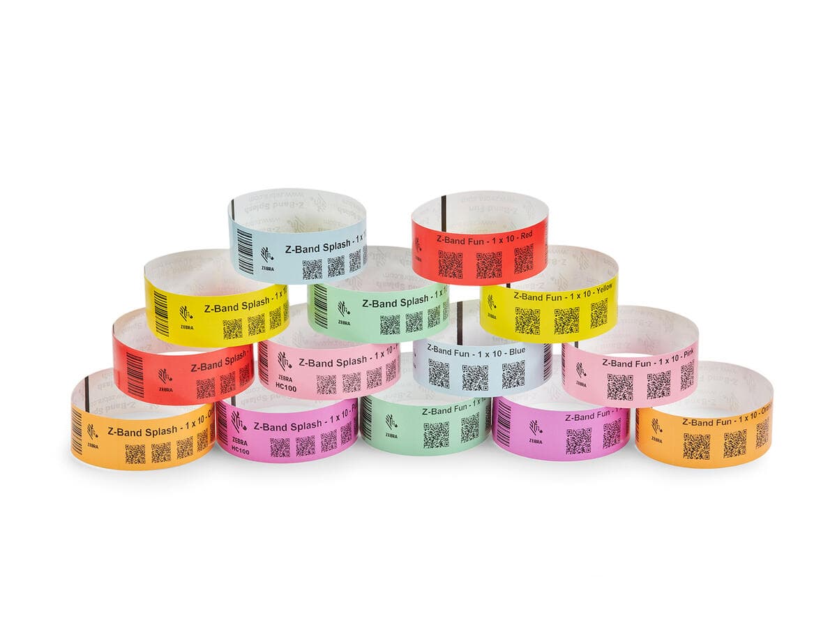 Étiquettes Zebra ZEBRA WRISTBANDS – référence SAMPLE18584R